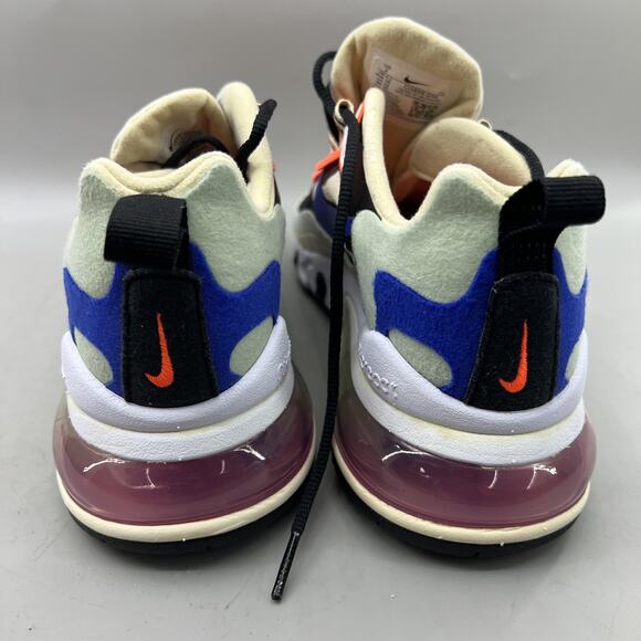 Nike Air Max 270 React Running Shoes Women Size 7 Cream Black Comfort Sneakers - Picture 4 of 8